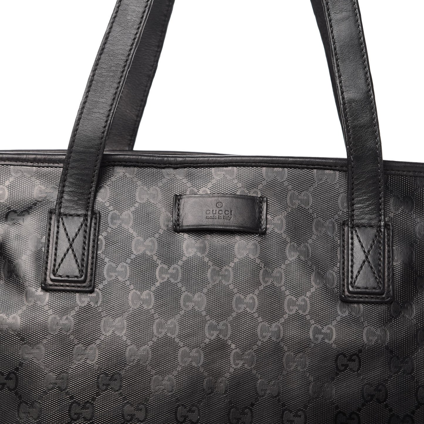 Imprime Monogram Medium Zippered Shopping Tote Black