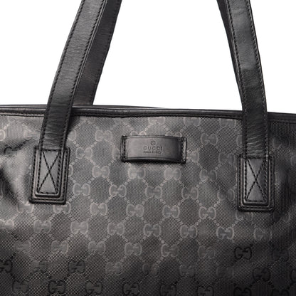 Gucci Imprime Monogram Medium Zippered Shopping Tote Black 10 of 12