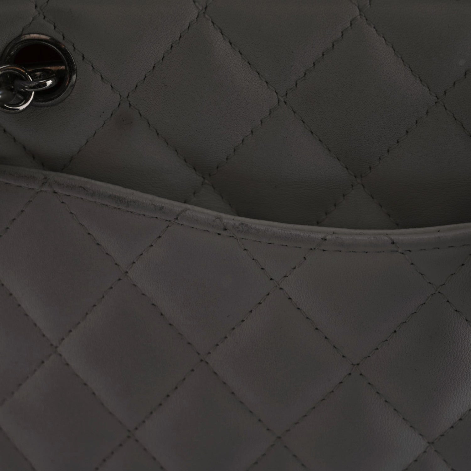 Chanel Calfskin Quilted Large Cambon Bowler White Black 16 of 24