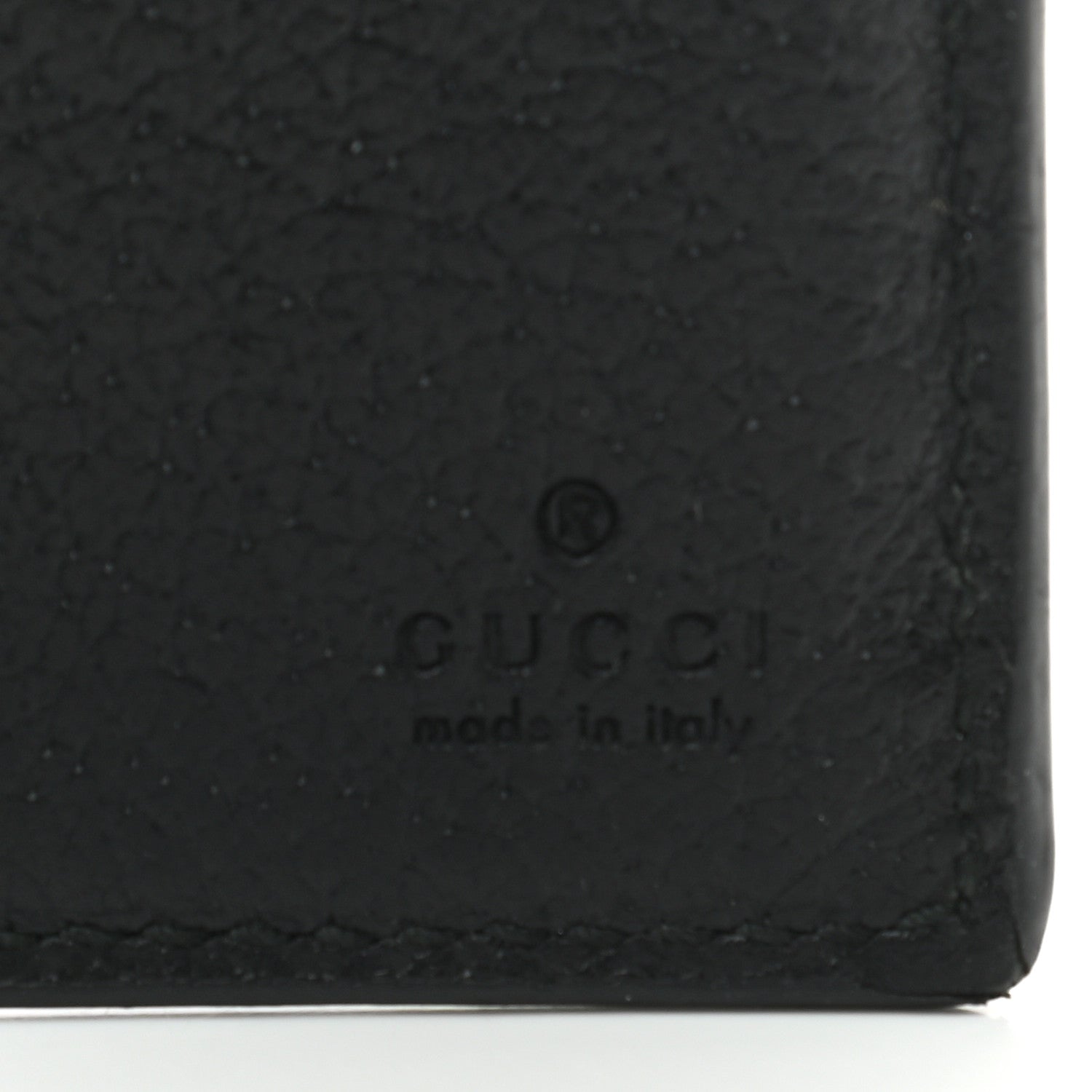 Gucci Calfskin Boar Effect GG Marmont Bi-Fold Wallet Black 6 of 8