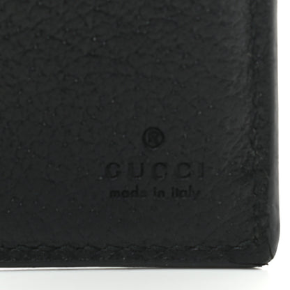 Gucci Calfskin Boar Effect GG Marmont Bi-Fold Wallet Black 6 of 8