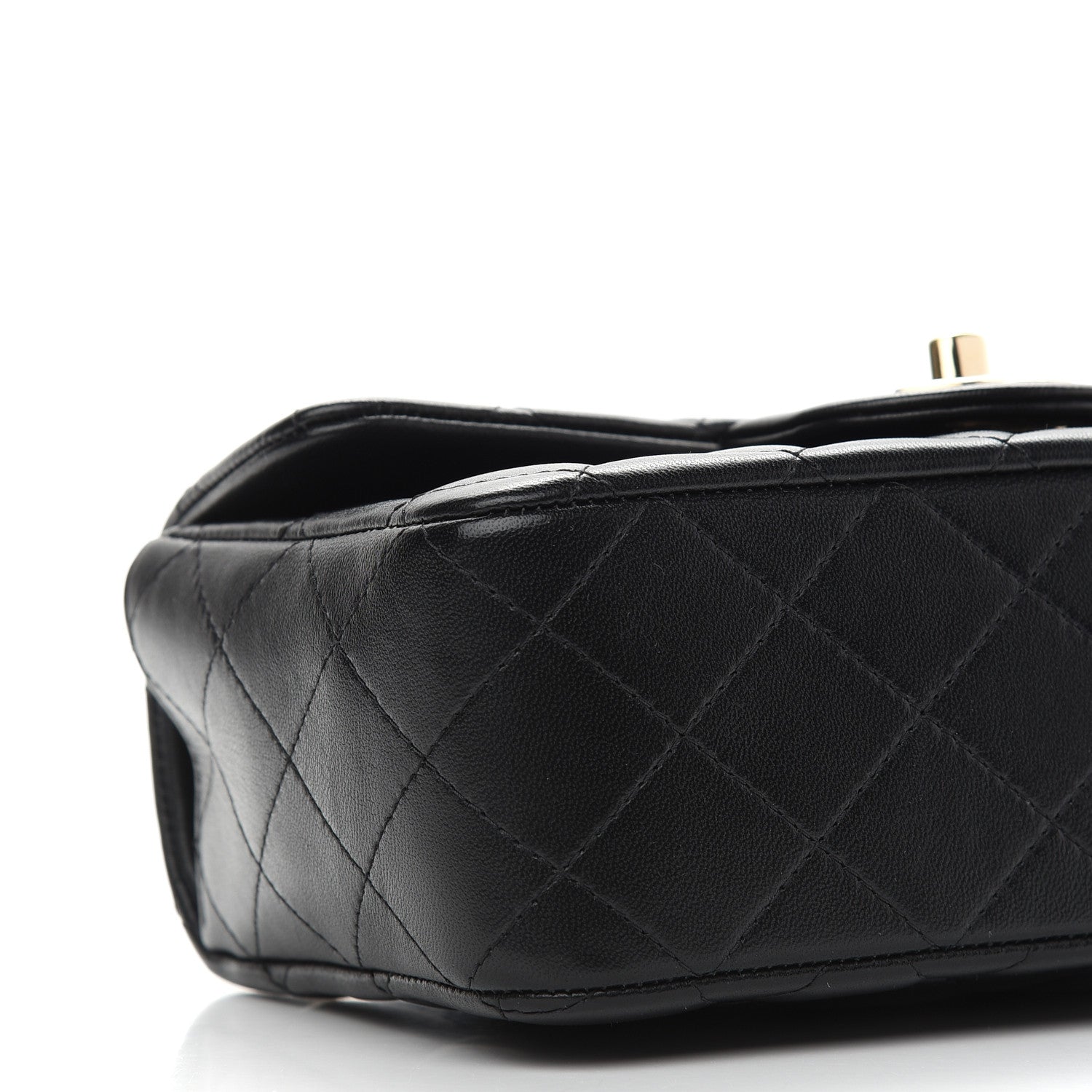 Chanel Lambskin Quilted Mini Top Handle Rectangular Flap Black 8 of 9
