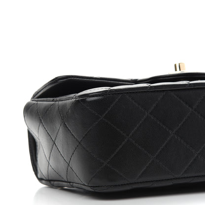Chanel Lambskin Quilted Mini Top Handle Rectangular Flap Black 8 of 9