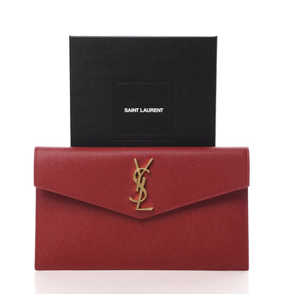 Saint Laurent Grain De Poudre Uptown Pouch Red 8 of 8