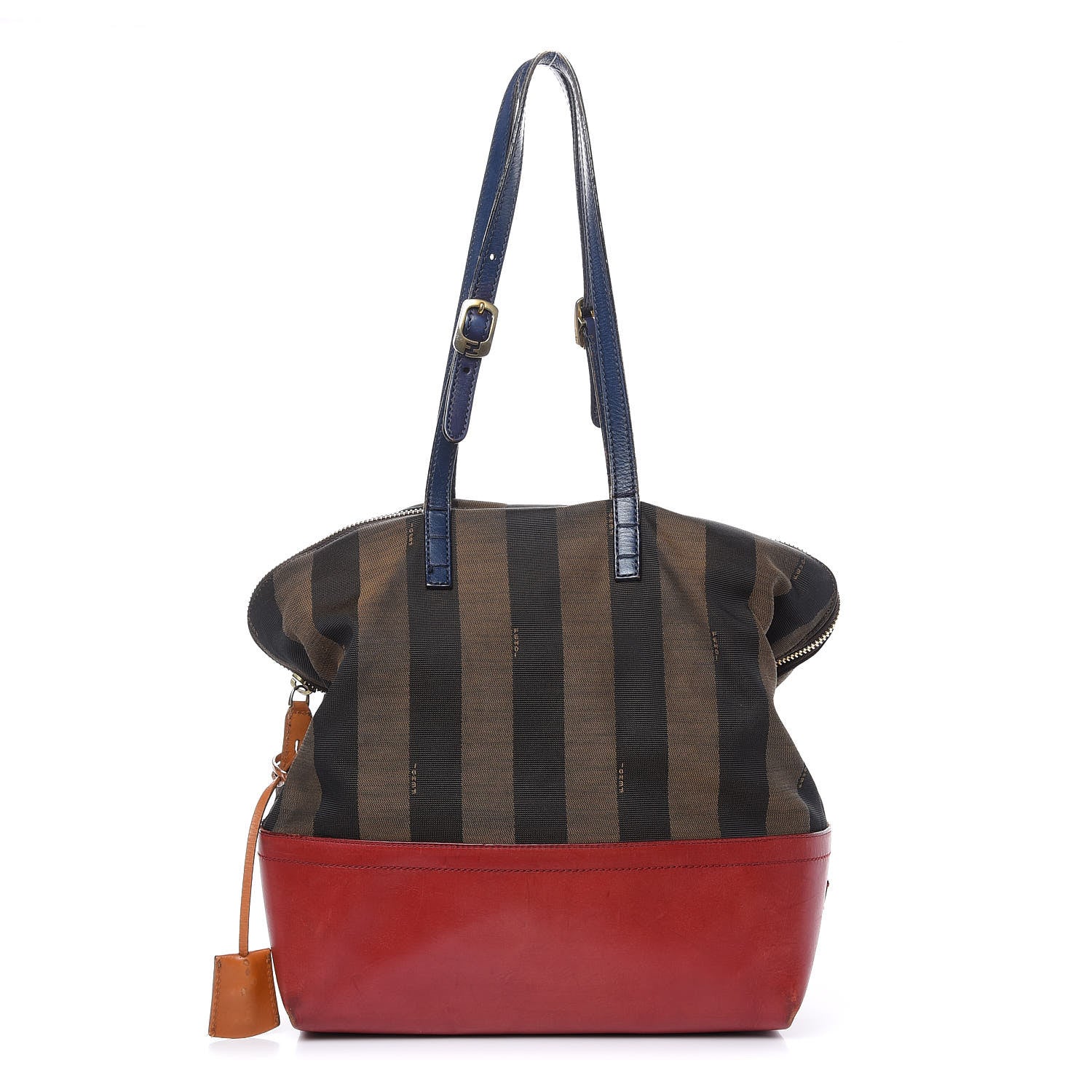 Fendi Pequin Cuoio Vegetale 2Bag Tobacco Rosso Blue Mirto Miele 1 of 19