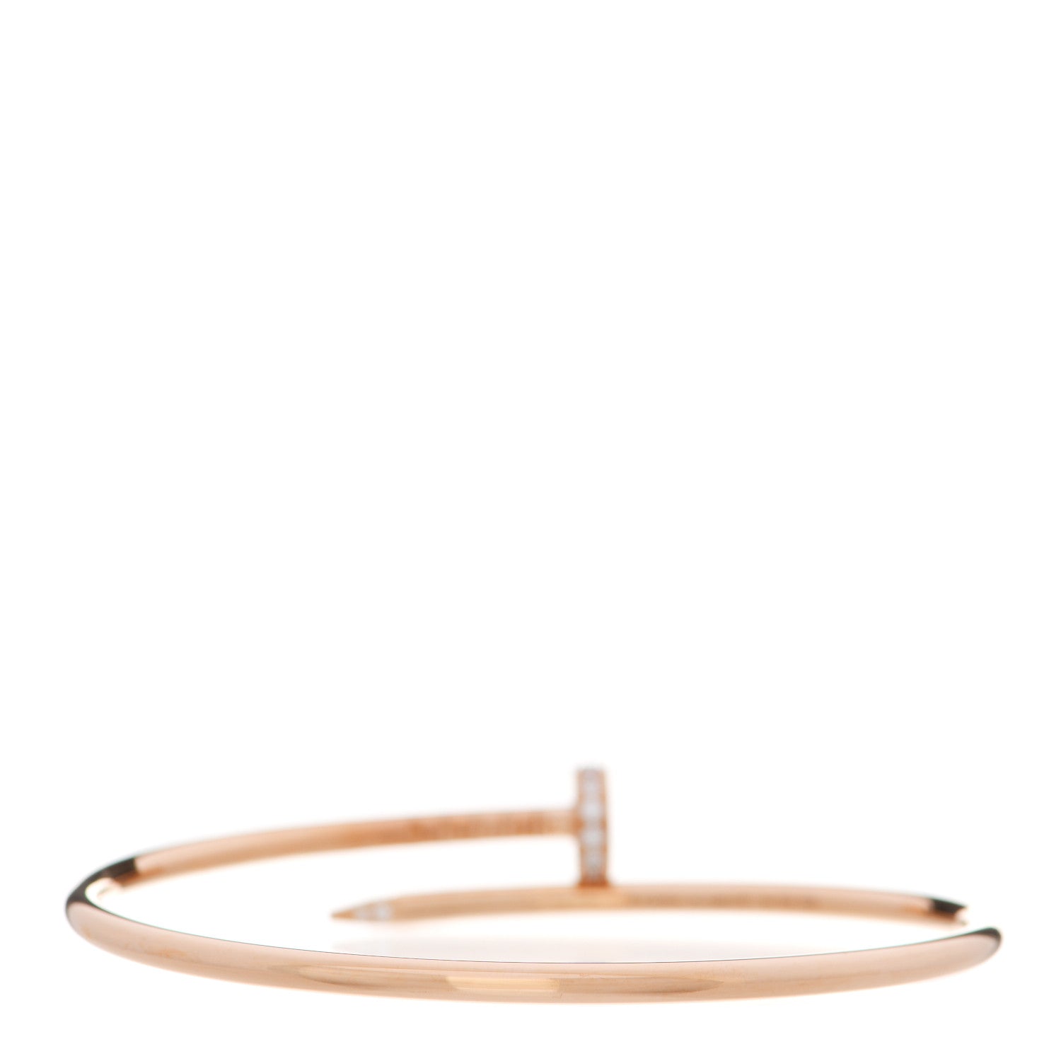 Cartier 18K Pink Gold Diamond Small Juste Un Clou Bracelet 15 2 of 5