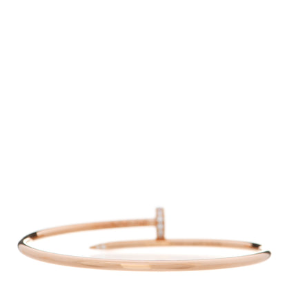 Cartier 18K Pink Gold Diamond Small Juste Un Clou Bracelet 15 2 of 5