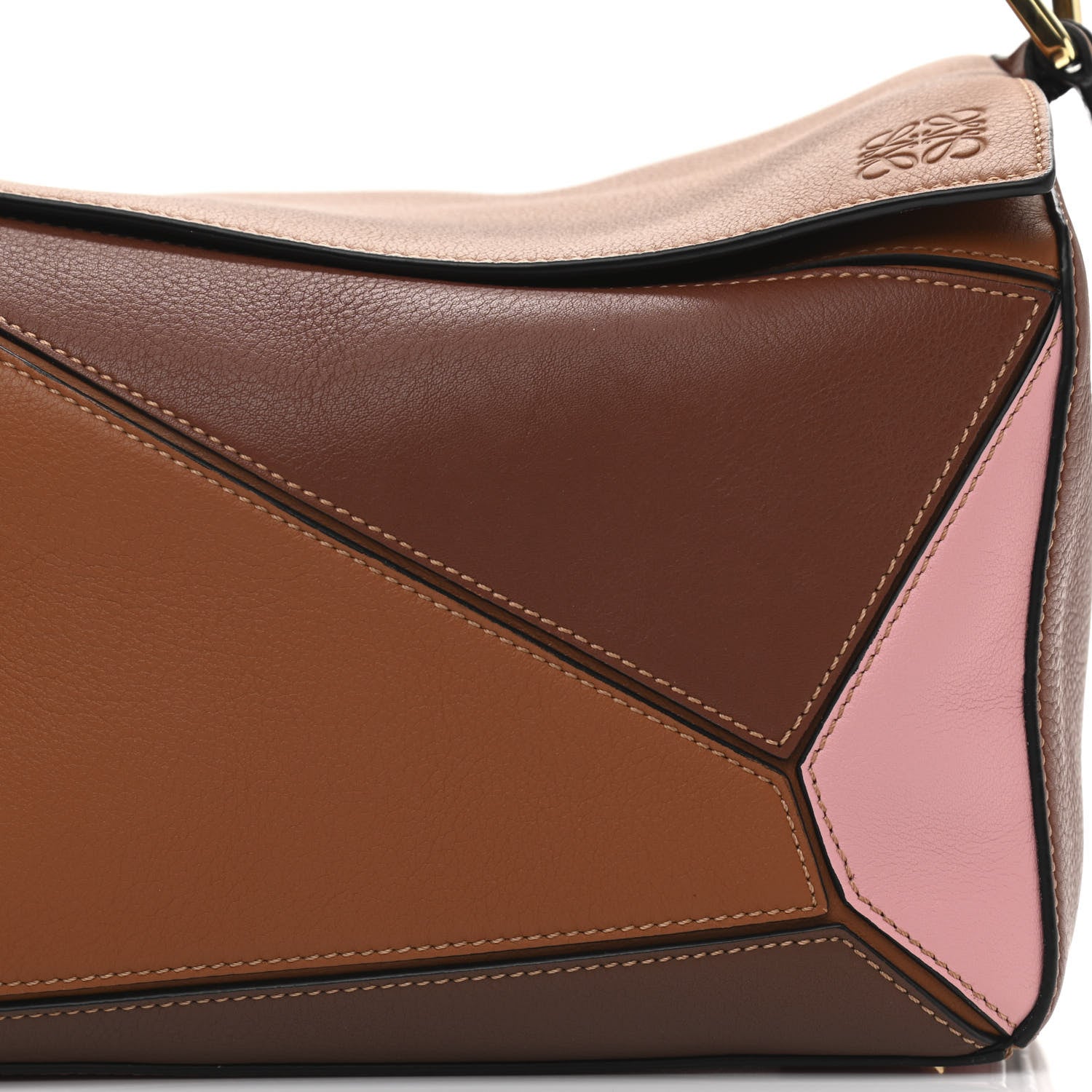 Loewe Calfskin Medium Puzzle Bag Tan Medium Pink 7 of 9