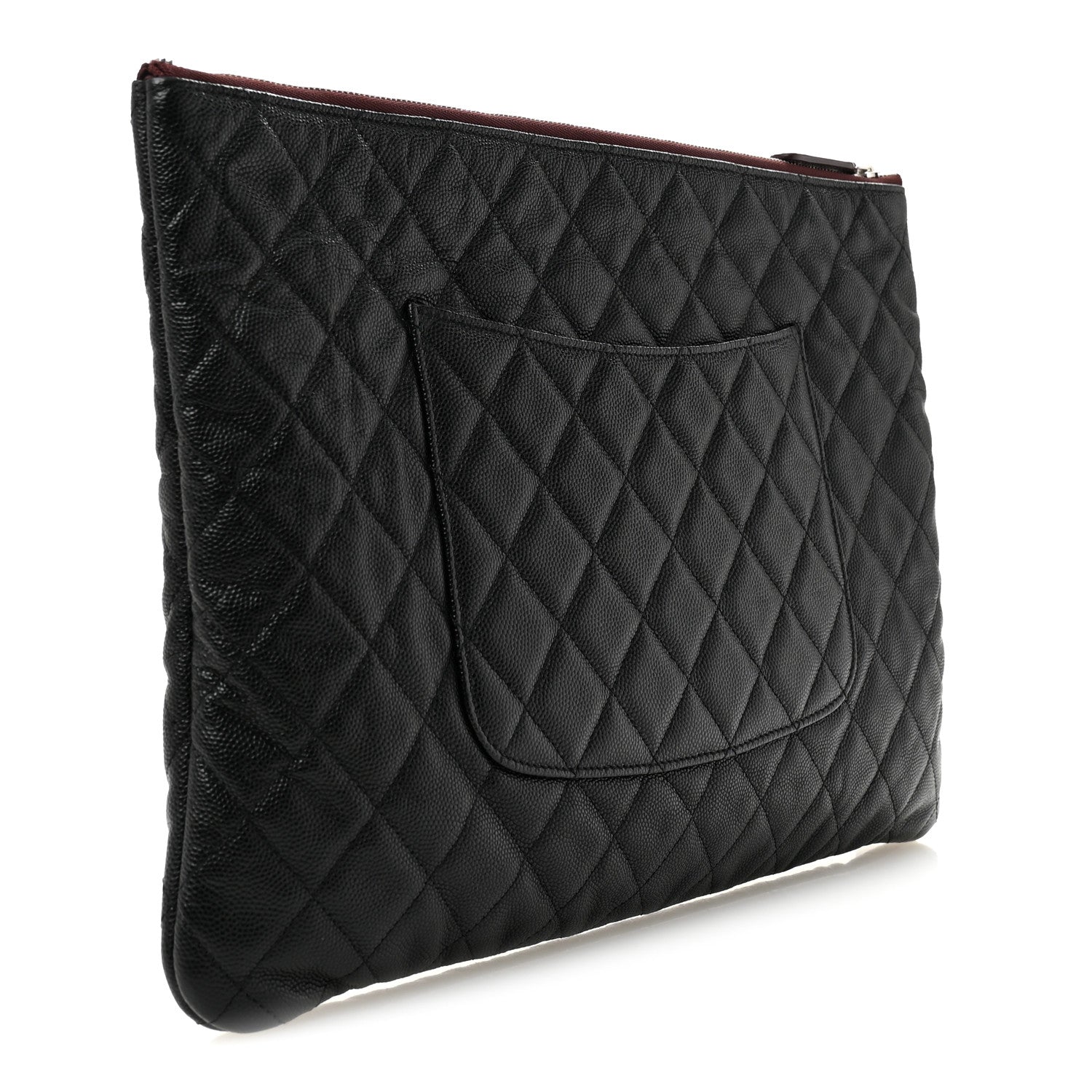 Chanel Caviar Quilted Large Cosmetic Case Black 3 of 8