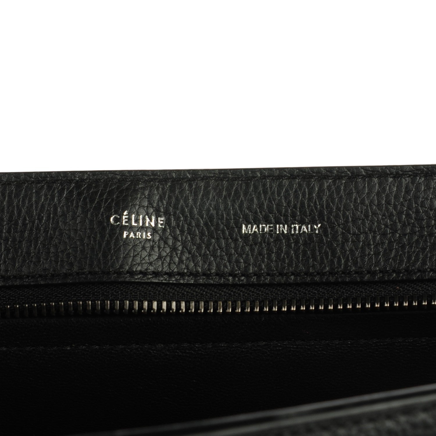 Celine Drummed Calfskin Suede Medium Trapeze Black 6 of 11