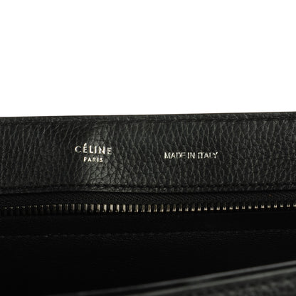Celine Drummed Calfskin Suede Medium Trapeze Black 6 of 11