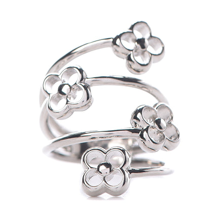 Louis Vuitton Flower Full Ring S Silver 1 of 6