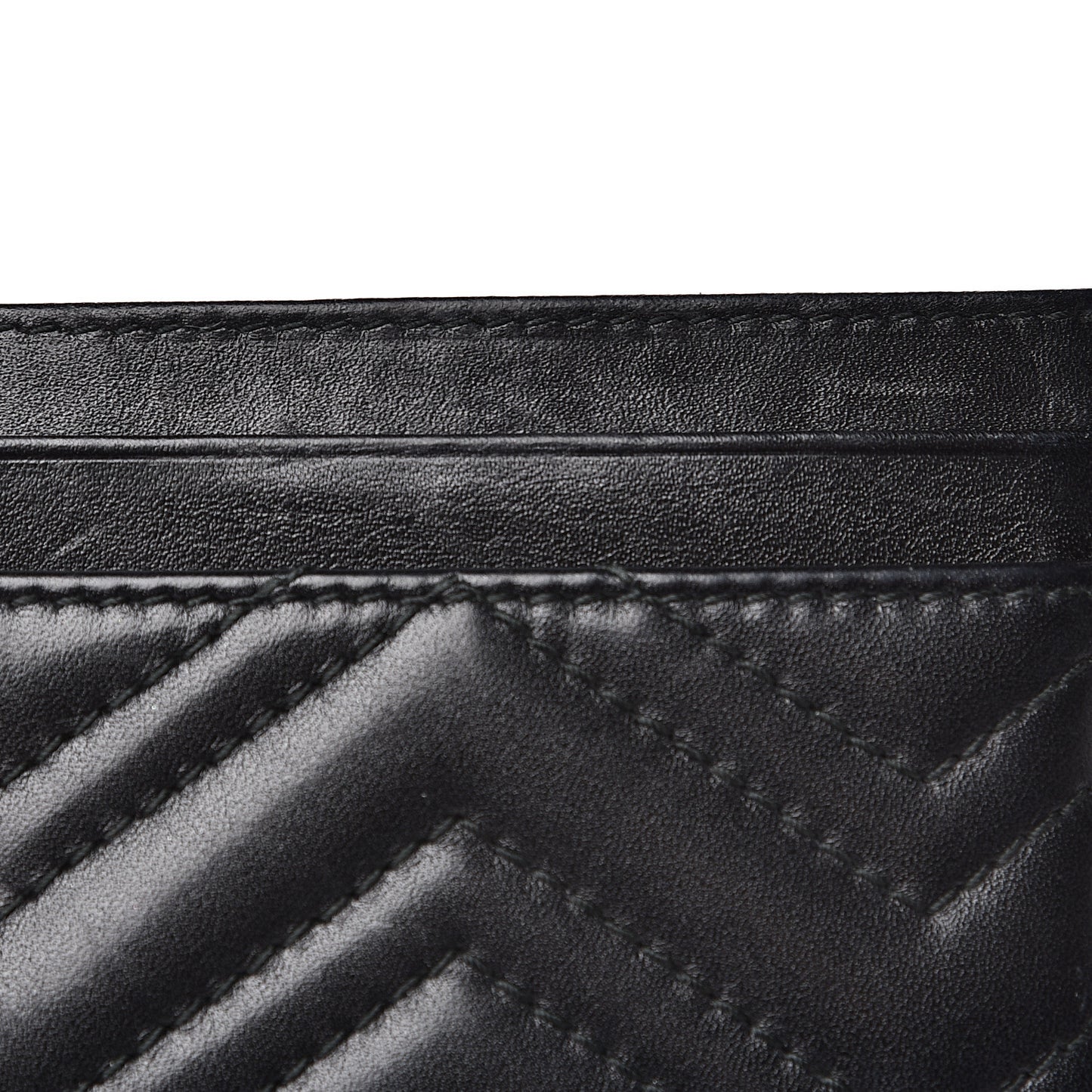 Calfskin Matelasse GG Marmont Card Holder Black