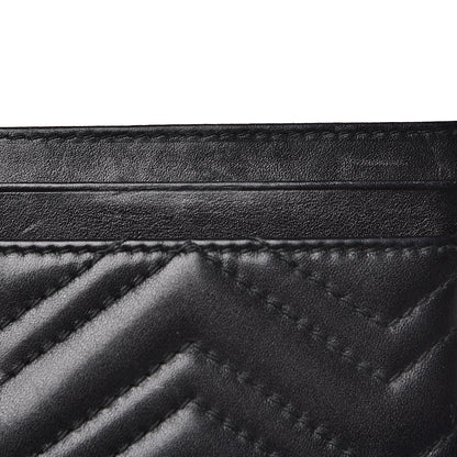Gucci Calfskin Matelasse GG Marmont Card Holder Black 8 of 10