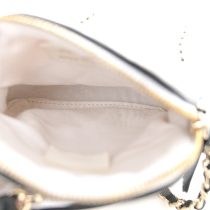 Chanel Canvas Calfskin Tennis Racket Mini Bag White Black 6 of 11