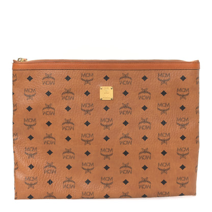 MCM Visetos Heritage Large Pouch Cognac 1 of 9