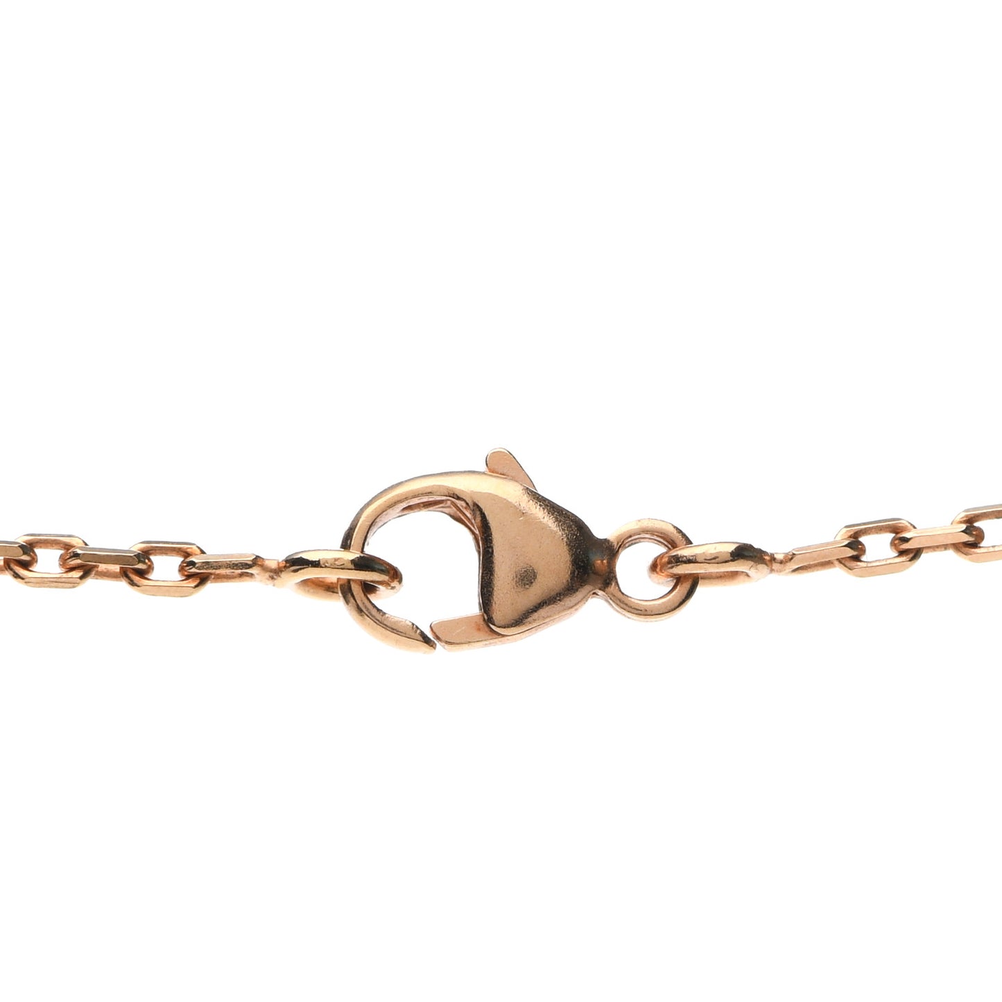 Lacquered Rose Gold Pop H Pendant Necklace Black