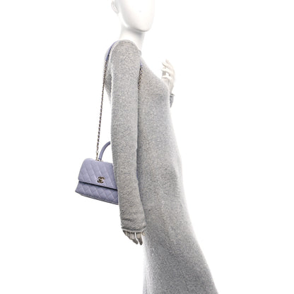 Chanel Caviar Quilted Mini Coco Handle Flap Light Purple 2 of 10