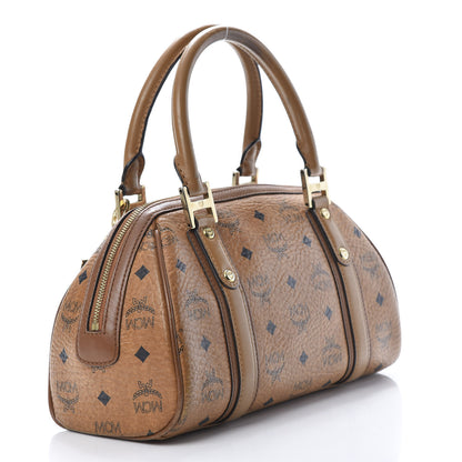 MCM Visetos Boston Bag Cognac 3 of 19