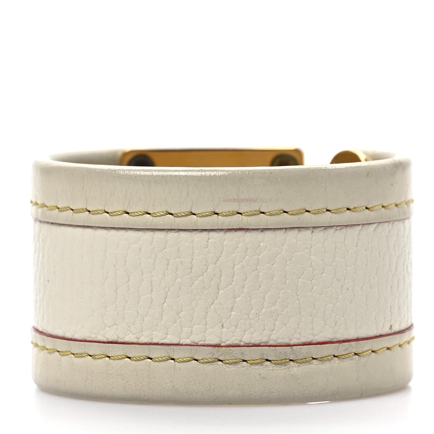 Louis Vuitton Chèvre Suhali S Lock Bracelet Small White 2 of 5