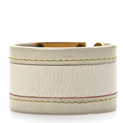 Louis Vuitton Chèvre Suhali S Lock Bracelet Small White 2 of 5