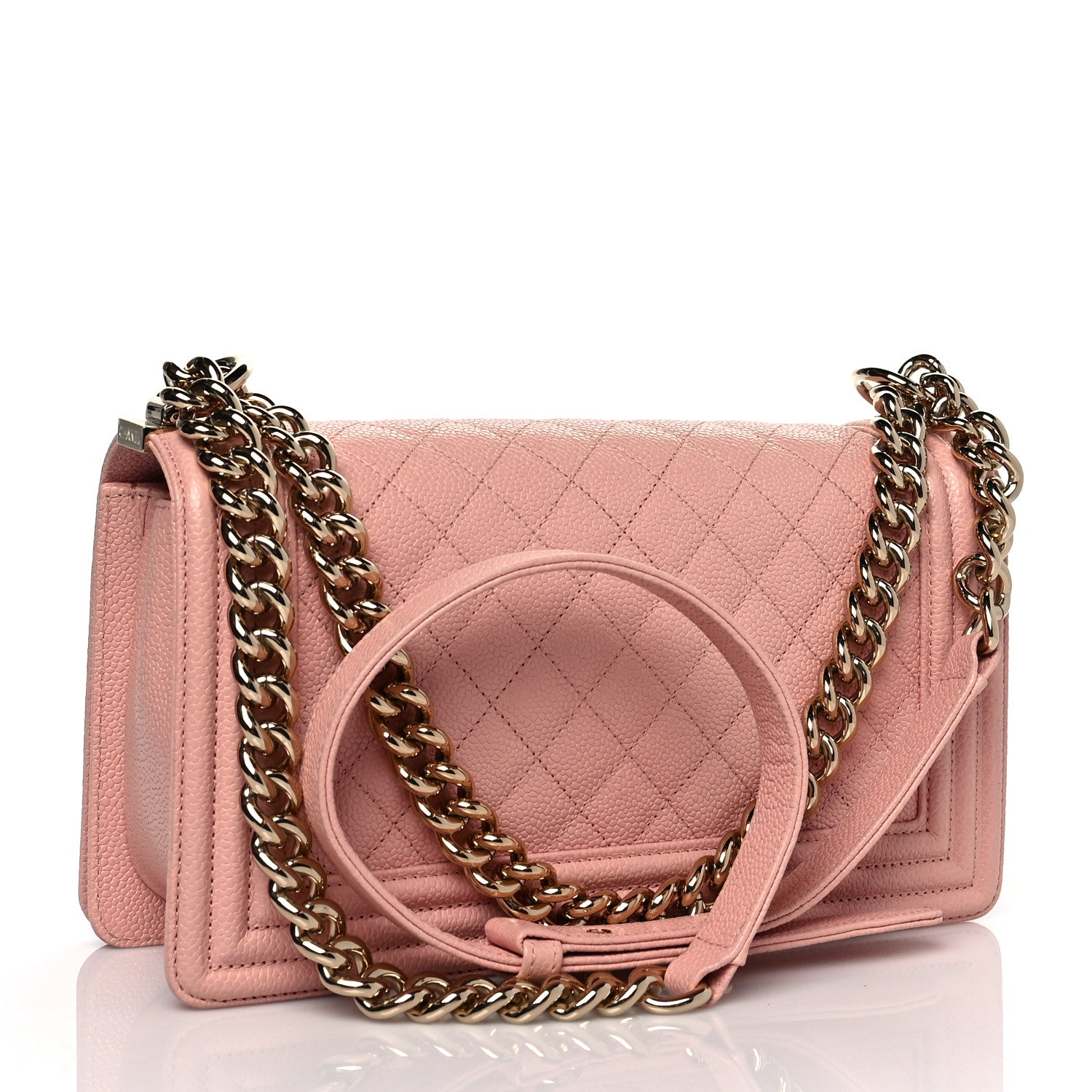 Chanel Caviar Quilted Medium Boy Flap Light Pink 3 of 11