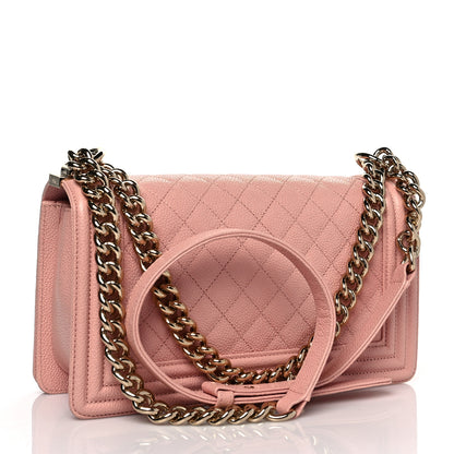 Chanel Caviar Quilted Medium Boy Flap Light Pink 3 of 11
