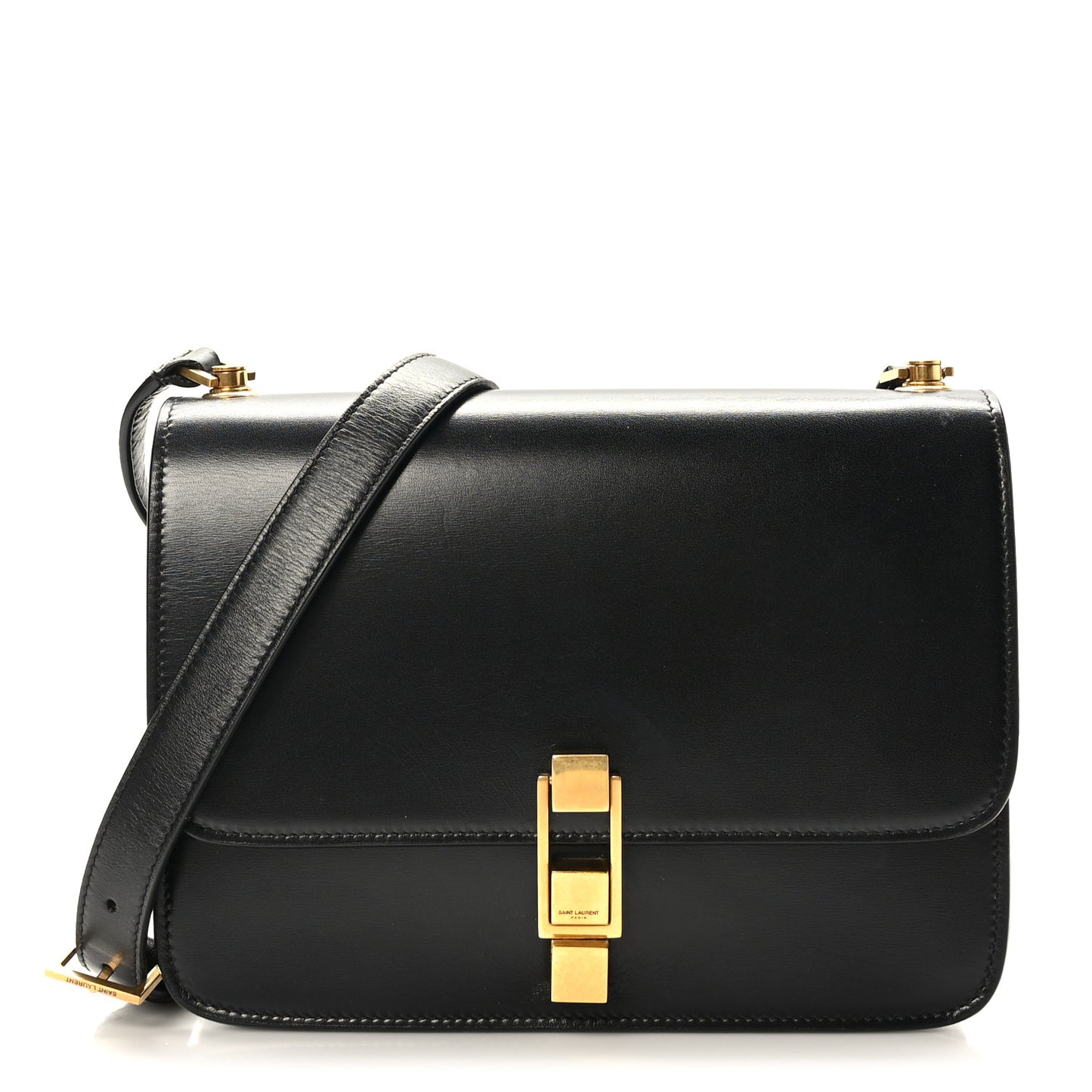 Smooth Calfskin Carre Satchel Black