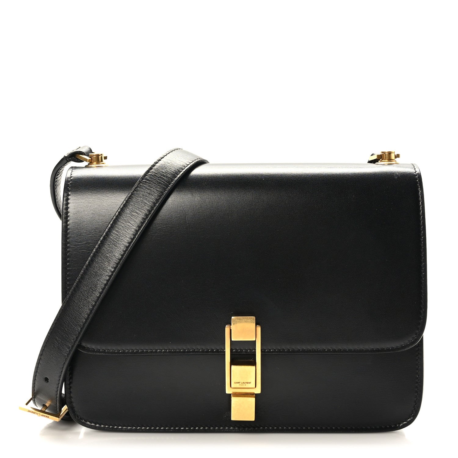 Saint Laurent Smooth Calfskin Carre Satchel Black 1 of 8