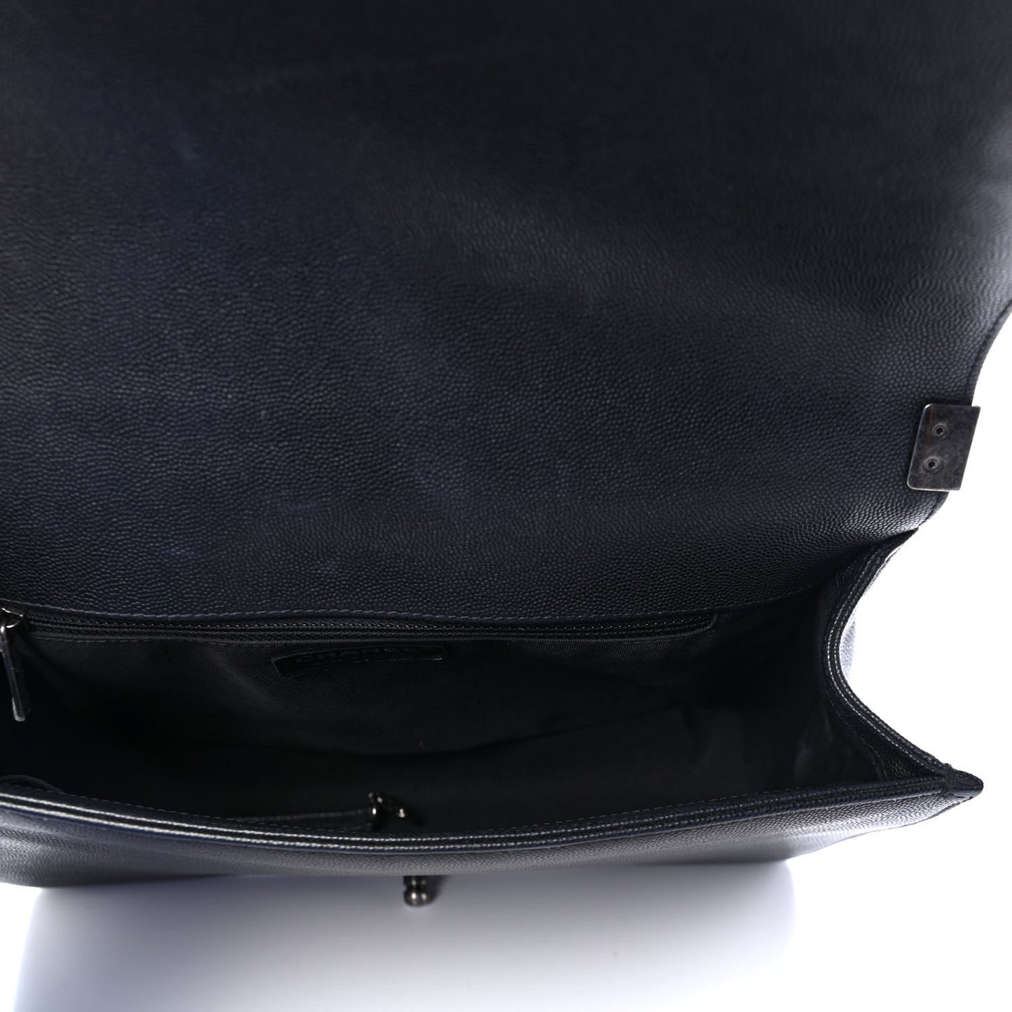 Caviar Quilted Large Boy Flap Black