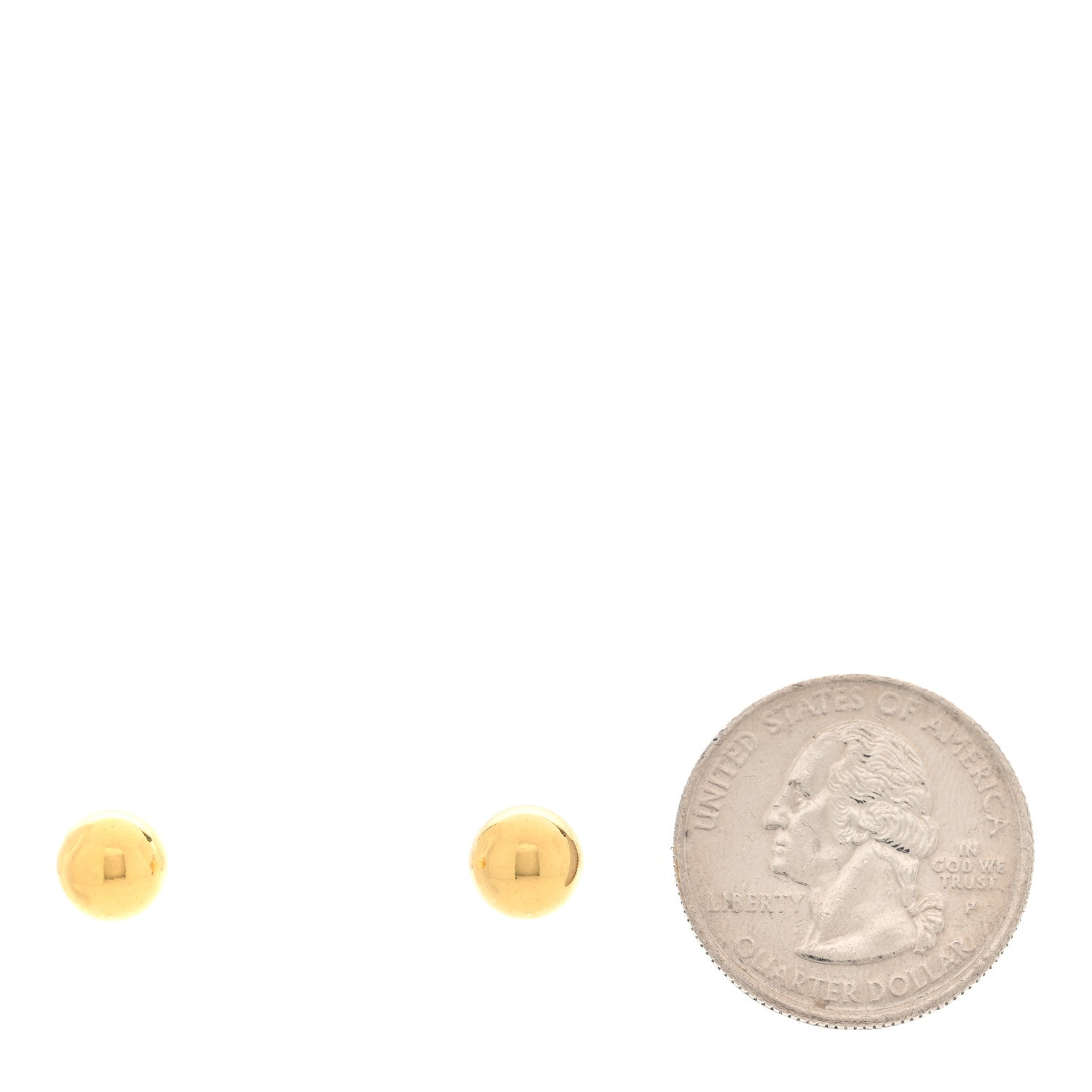 Tiffany 18K Yellow Gold 8mm Hardwear Ball Earrings 2 of 5