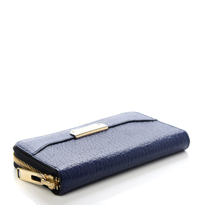 Burberry Heritage Grain Zip Around Wallet Blue 4 of 7