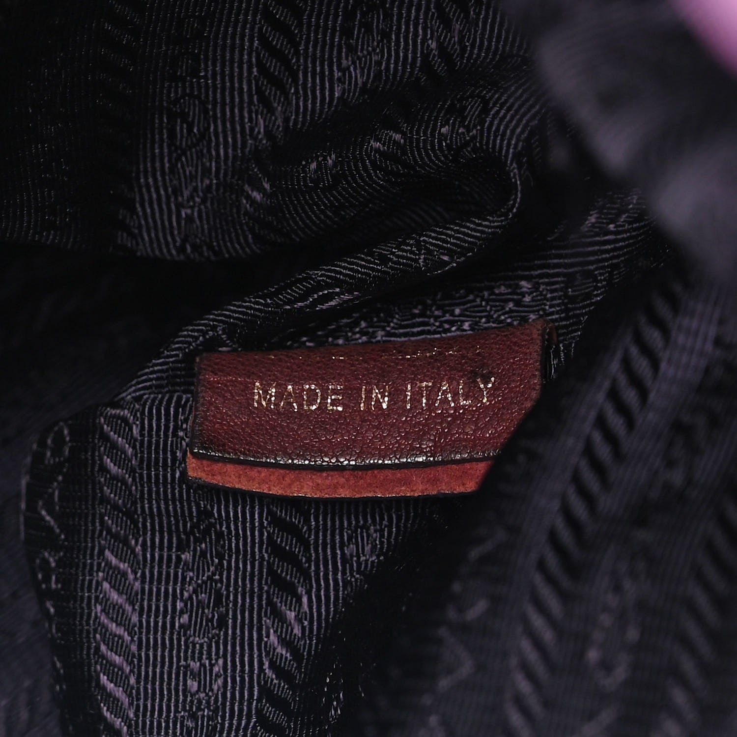 Prada Tessuto Nylon Jacquard Logo Drawstring Tote Viola 7 of 10