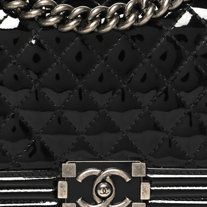 Chanel Patent Calfskin Quilted Medium Boy Flap Black 8 of 12