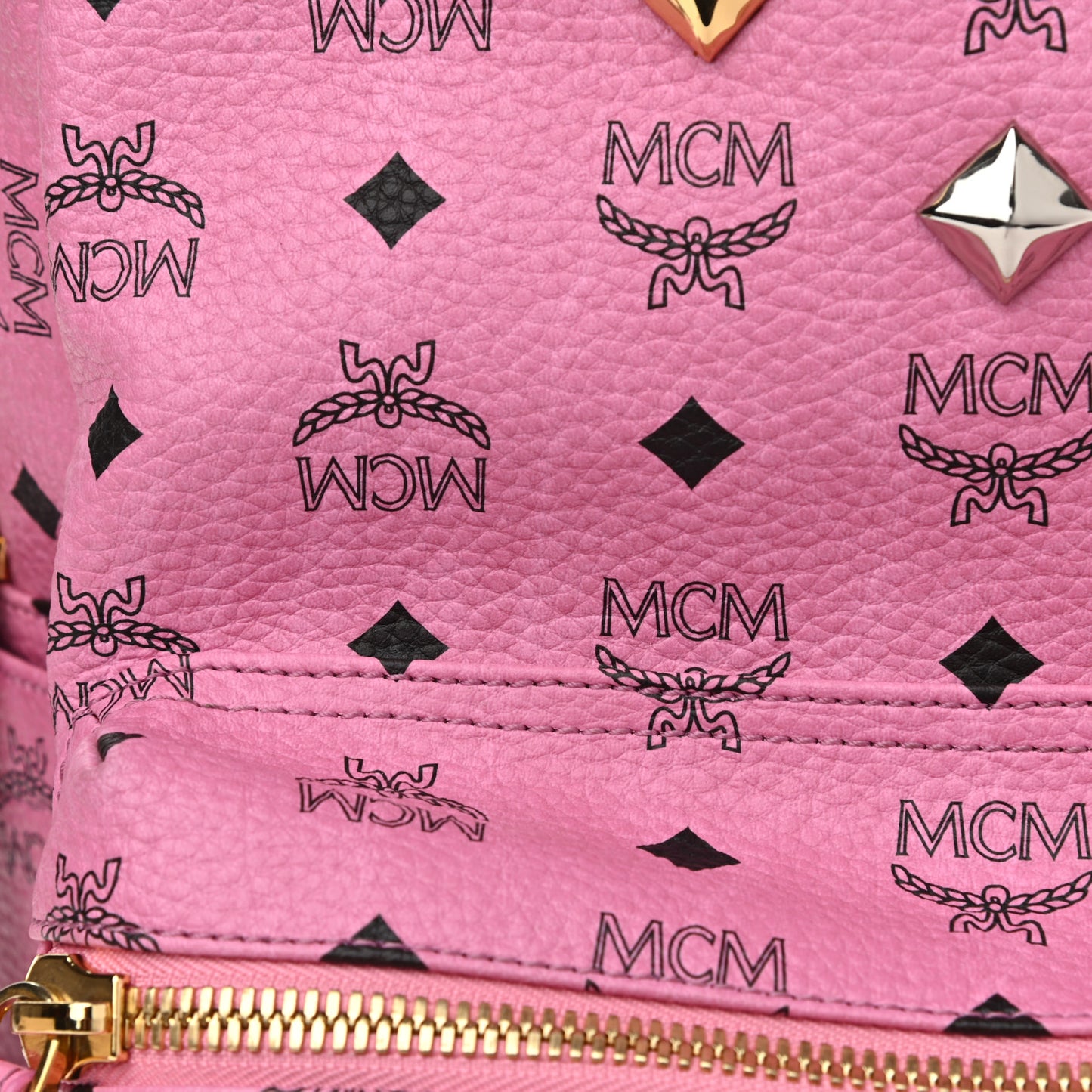 Visetos Medium Sprinkle Stud Stark Backpack Pink