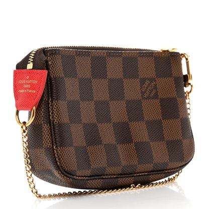 Louis Vuitton Damier Ebene 2019 Christmas Animation Mini Pochette Accessories Red 4 of 7