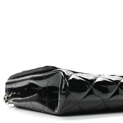 Chanel Patent Quilted Clutch with Chain Flap Black 10 of 11