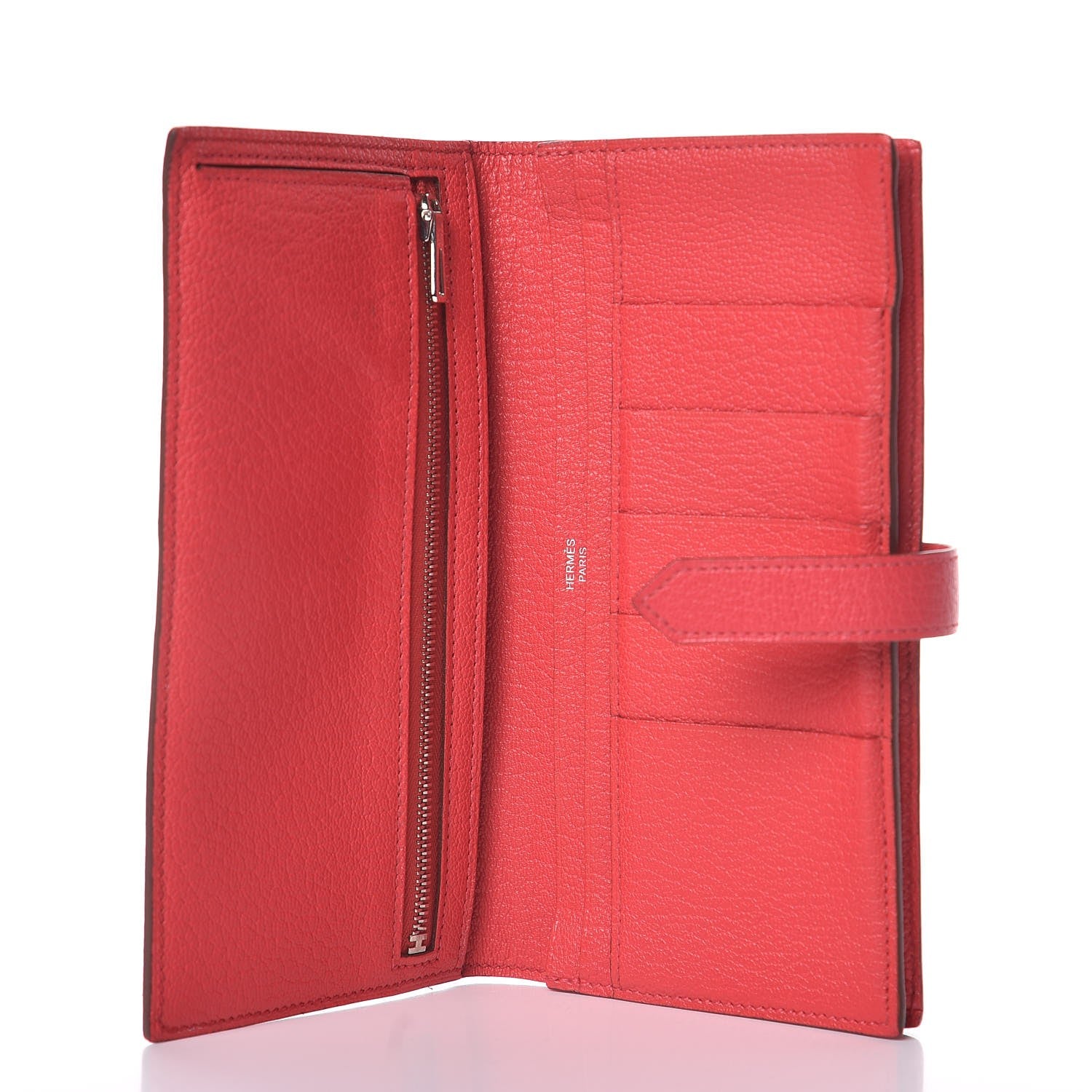 Hermes Chevre Mysore Bearn Gusset Wallet Bougainvillea 5 of 9