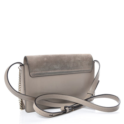 Chloe Suede Calfskin Small Faye Shoulder Bag Motty Grey 3 of 16