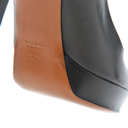 Gucci Nappa Betty Platform High Heel Pumps 37.5 Black 9 of 12