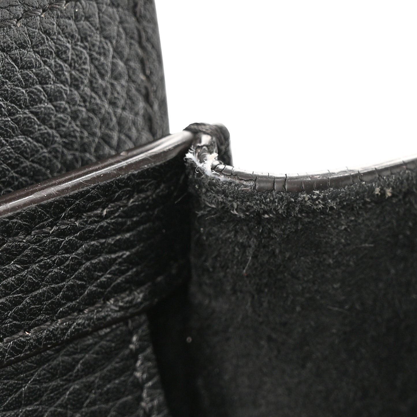 Drummed Calfskin Nano Luggage Black
