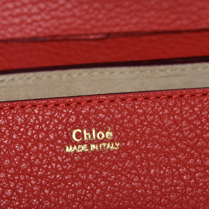Chloe Grained Lambskin Mini Drew Shoulder Bag Plaid Red 6 of 8