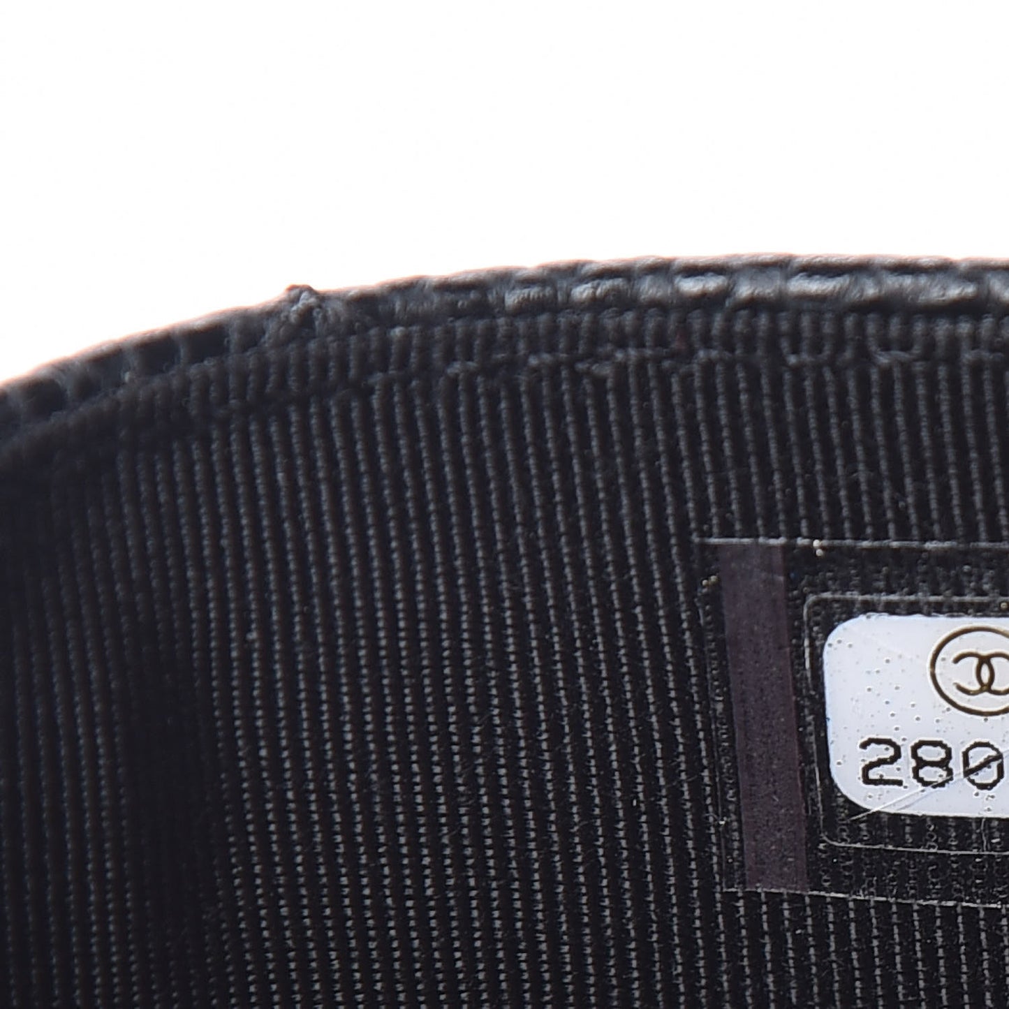 Caviar Quilted Flap Card Holder Wallet Black