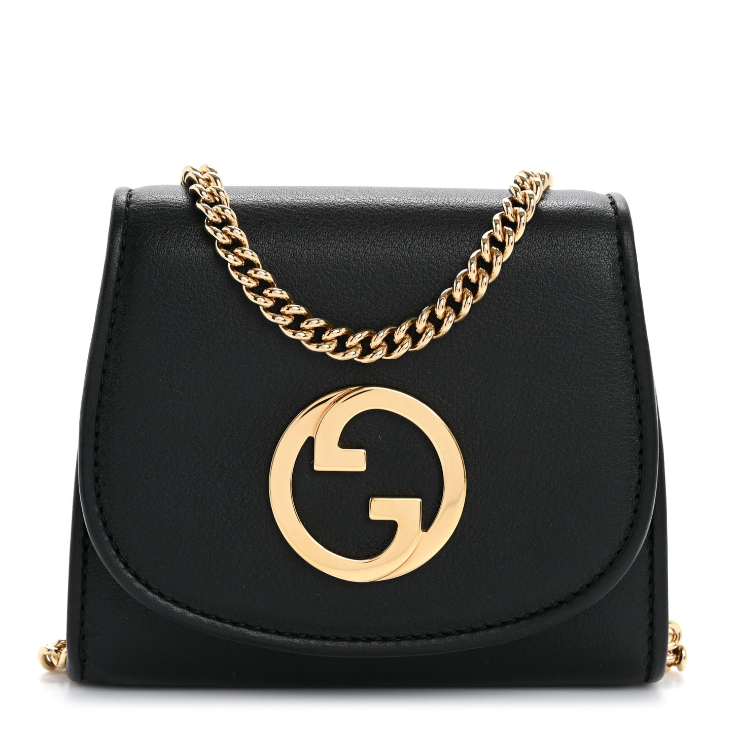 Roxy Calfskin Medium Blondie Chain Wallet Black