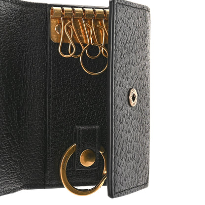 Gucci Calfskin GG Marmont 6 Key Holder Black 5 of 9
