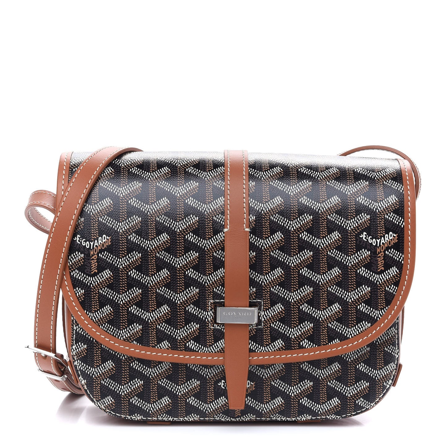 Goyardine Belvedere II PM Messenger Bag Black Gold