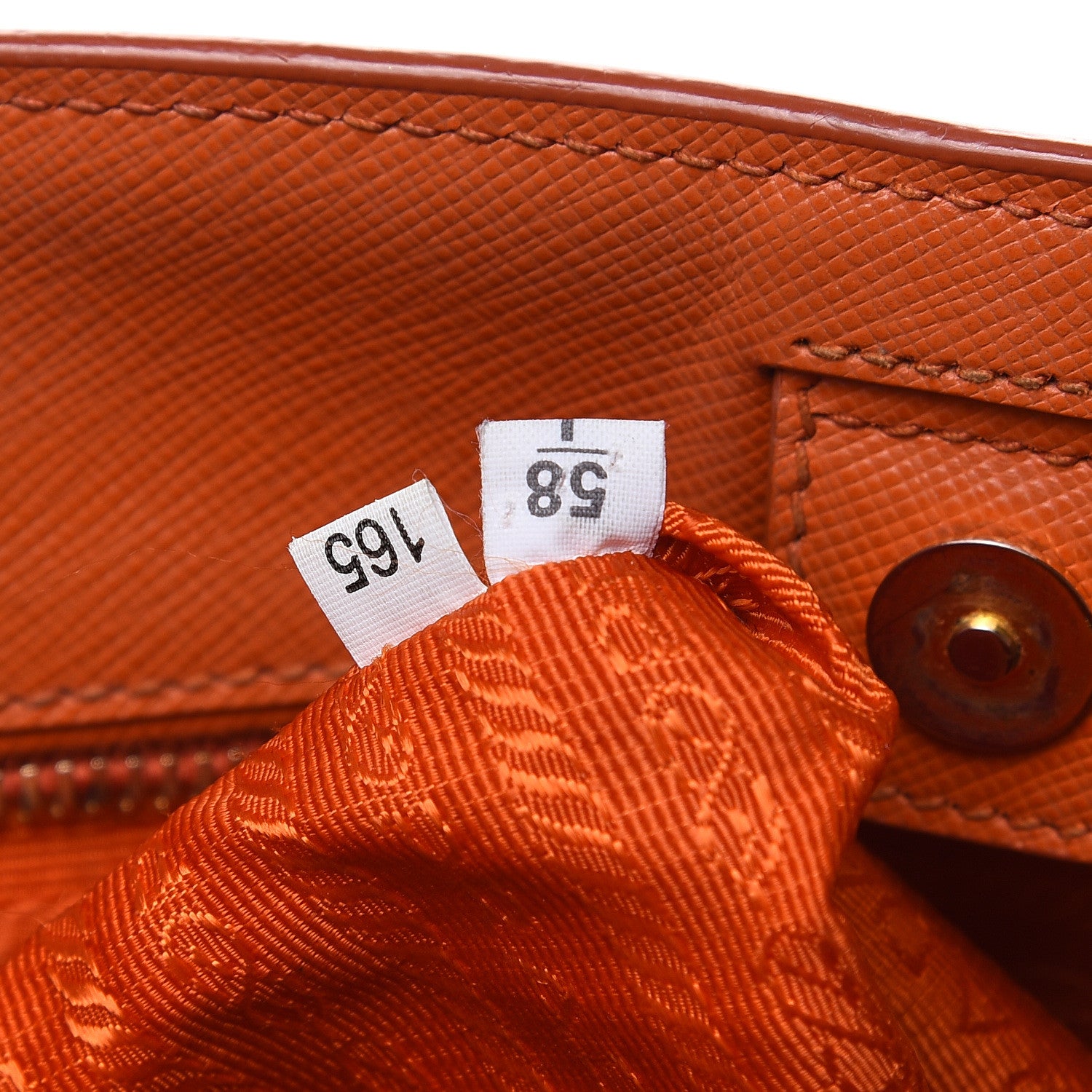 Prada Saffiano Lux Medium Tote Papaya 7 of 22