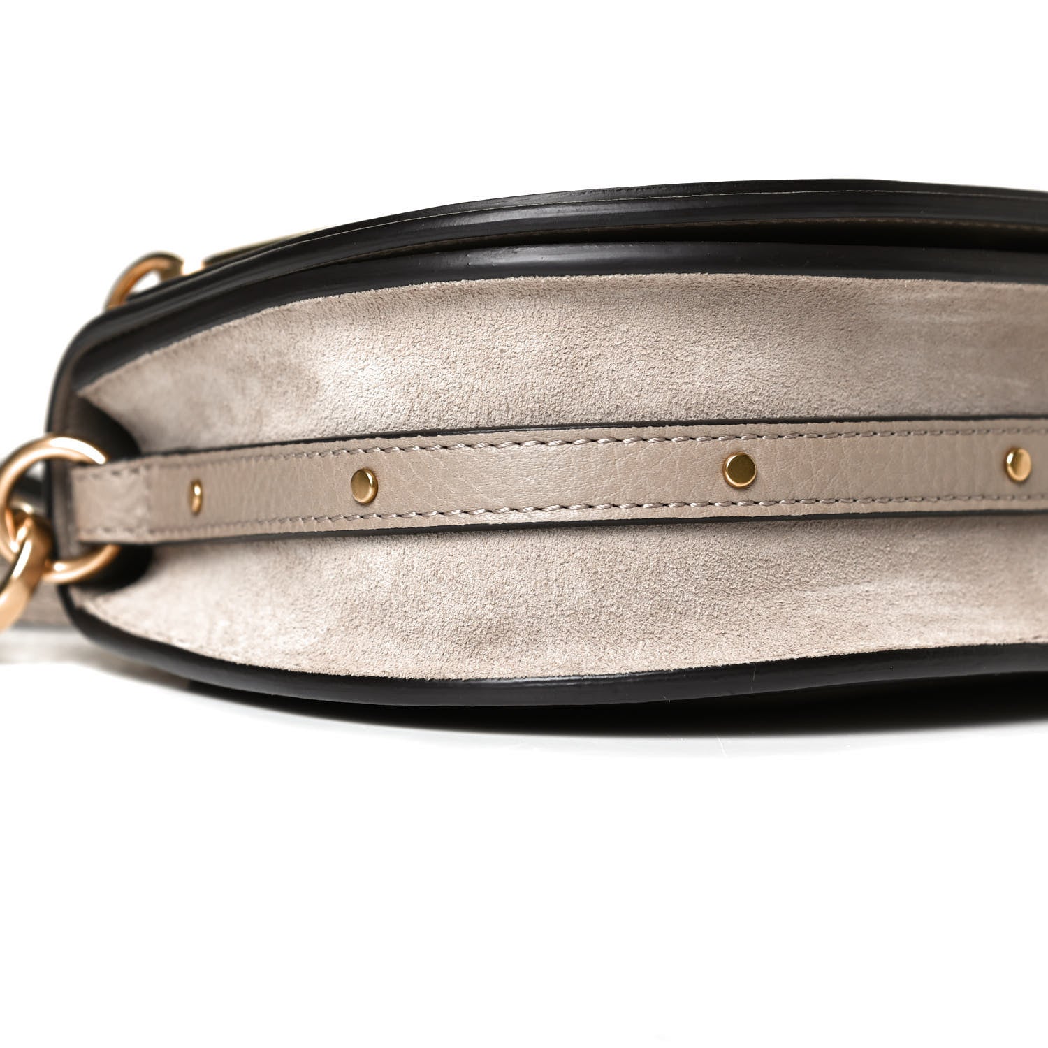 Chloe Calfskin Suede Small Nile Bracelet Bag Motty Grey 9 of 25