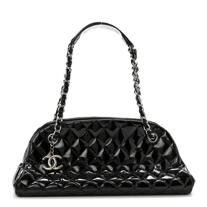 Chanel Patent Quilted Medium Just Mademoiselle Black 1 of 16