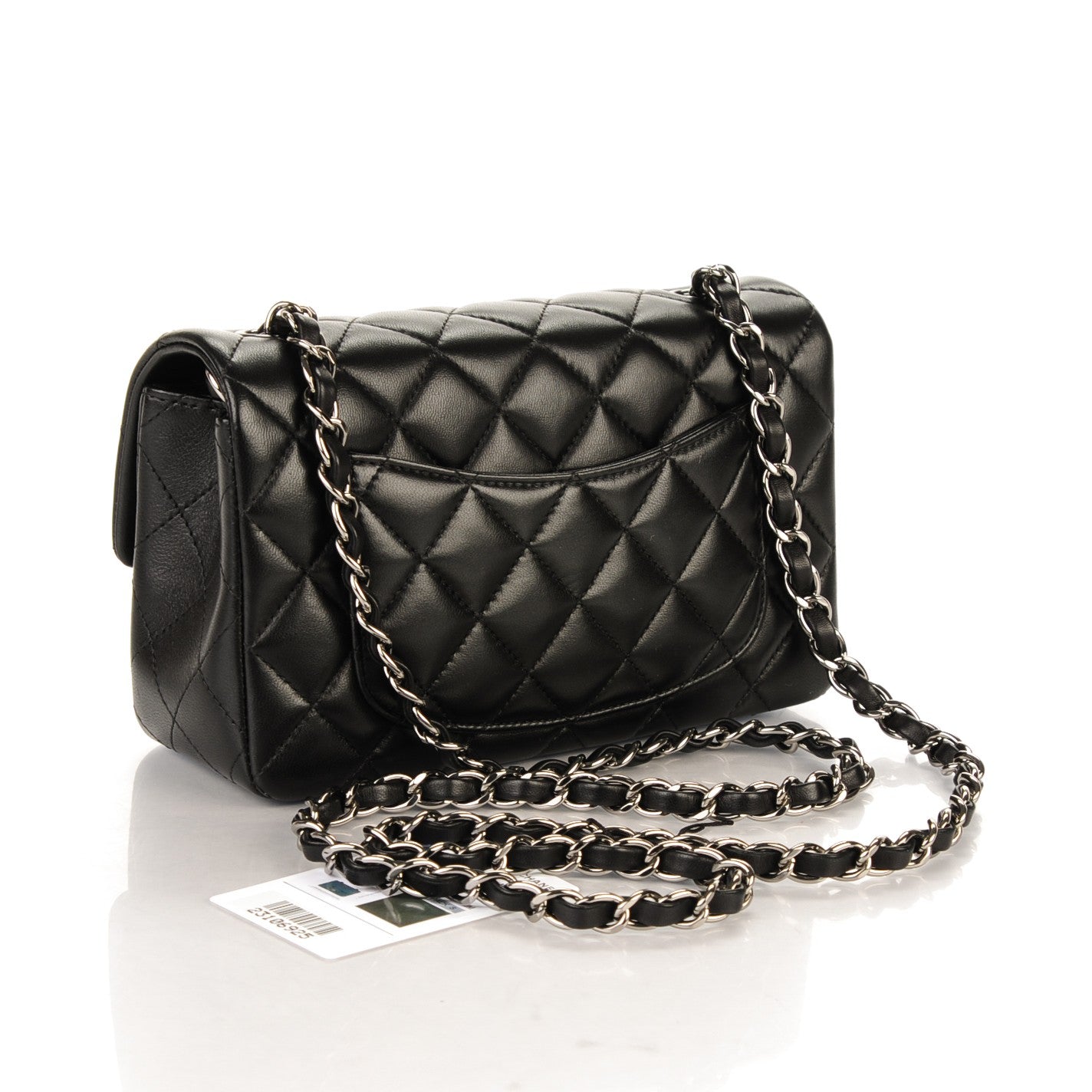 Chanel Lambskin Quilted Mini Rectangular Flap Black 3 of 7